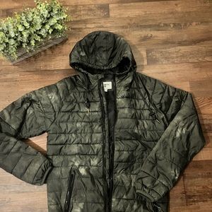 Billabong Puffer Jacket Size Small Green